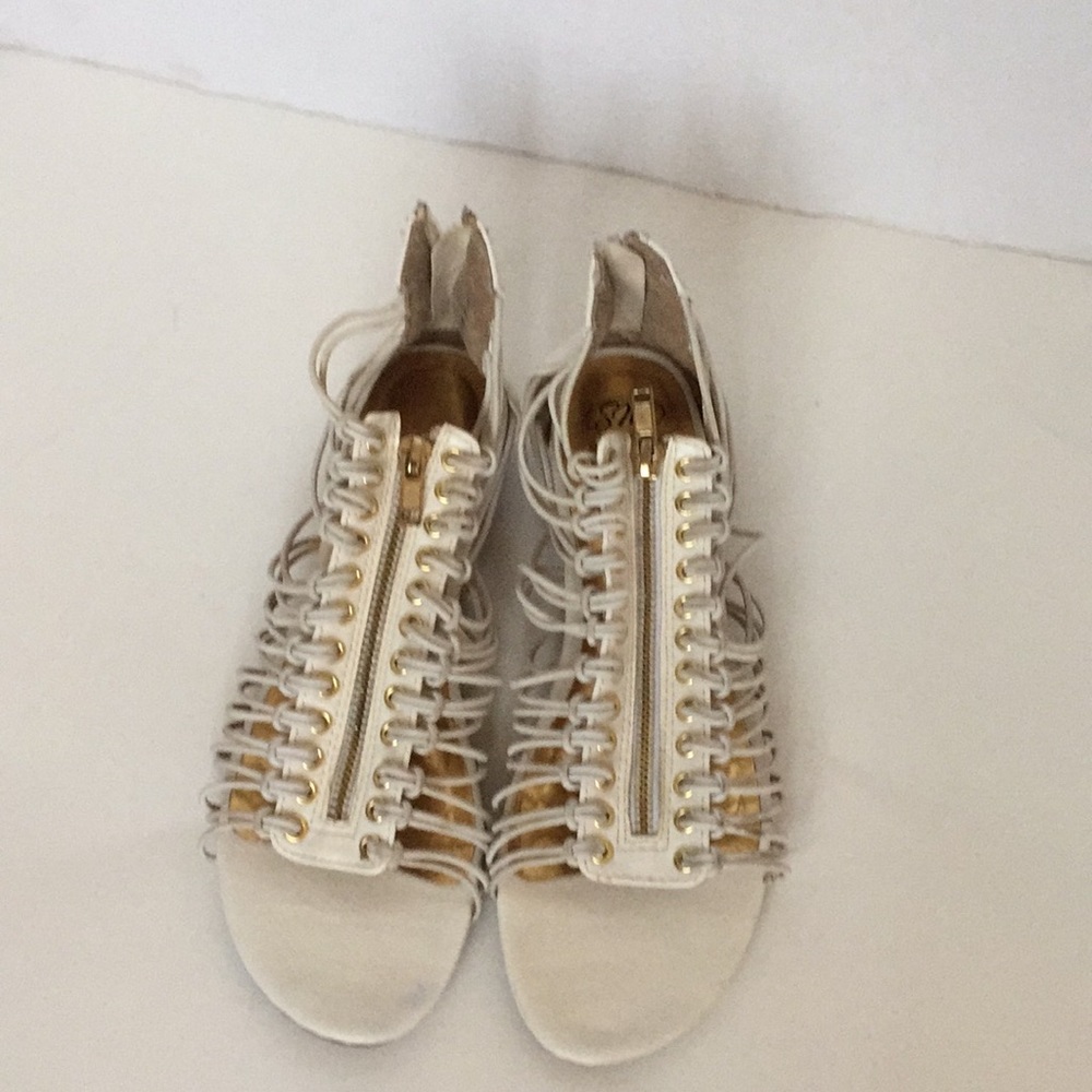 SM New York Women's Adonis White Gladiator Sandal